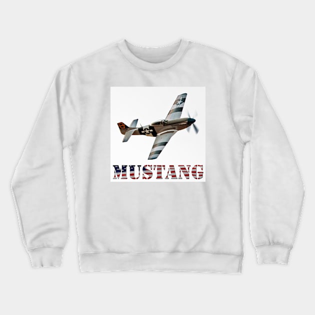 P51 Mustang Crewneck Sweatshirt by SteveHClark